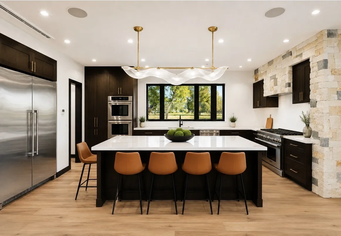 This room is still under construction. Image is AI Created with the finishes.