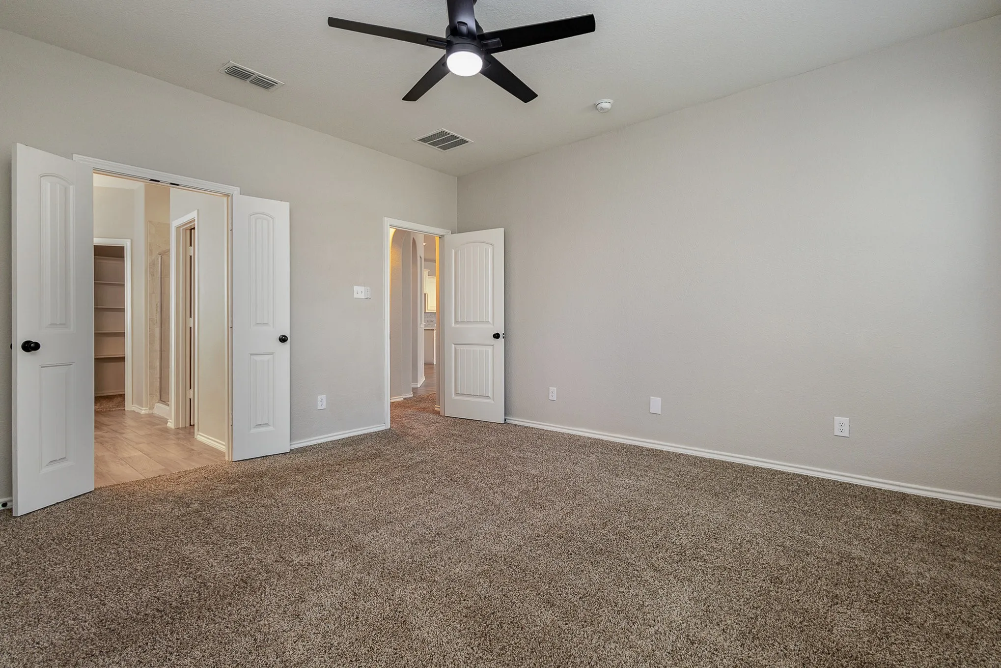 Primary bedroom. Split floorplan