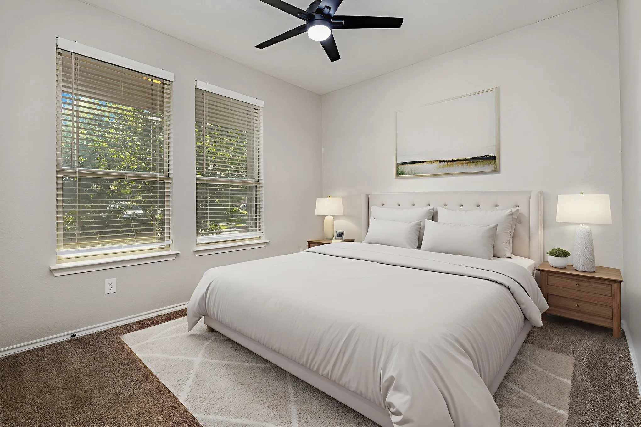 Virtually staged bedroom #2