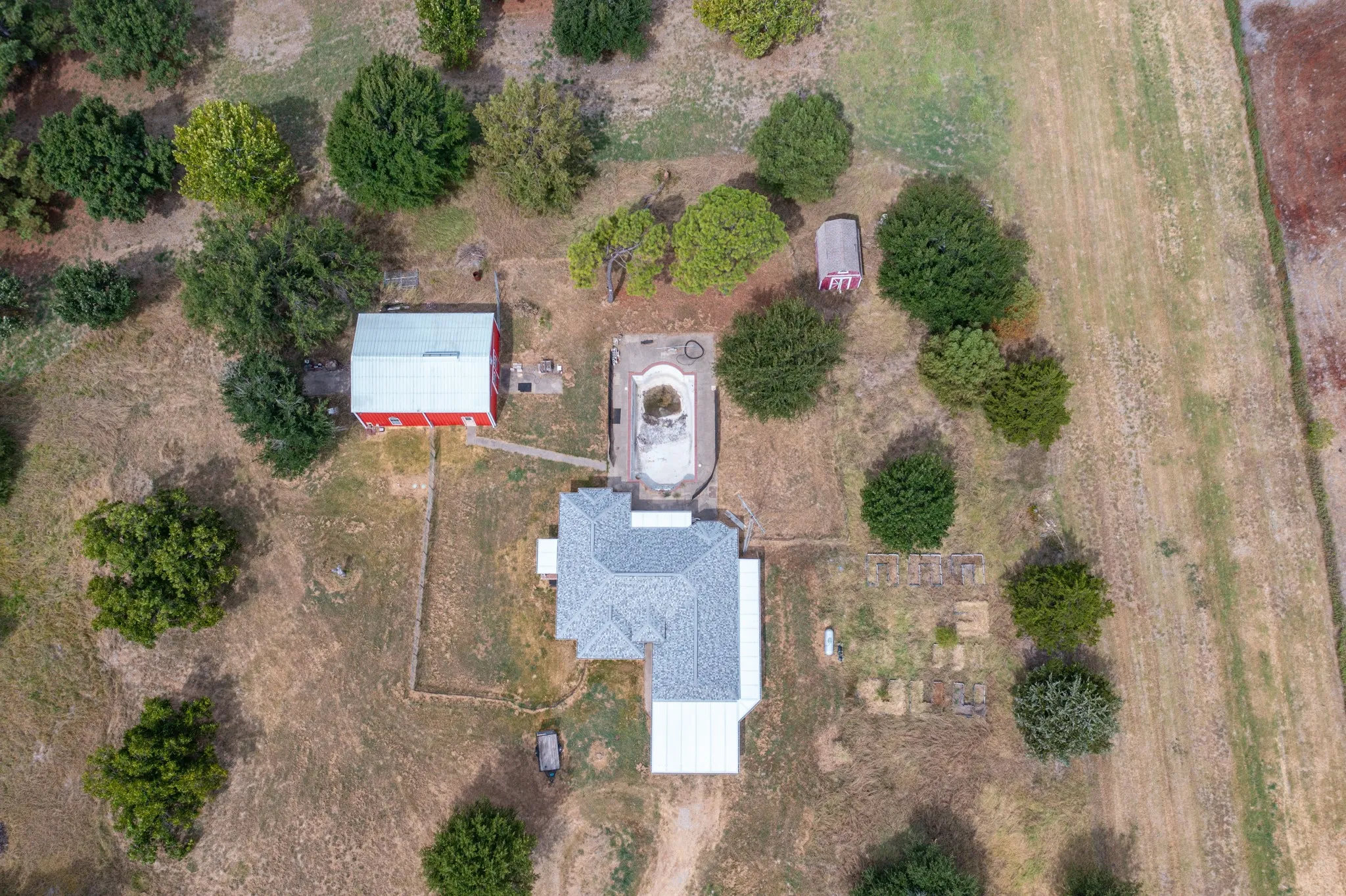 Aerial of buildings