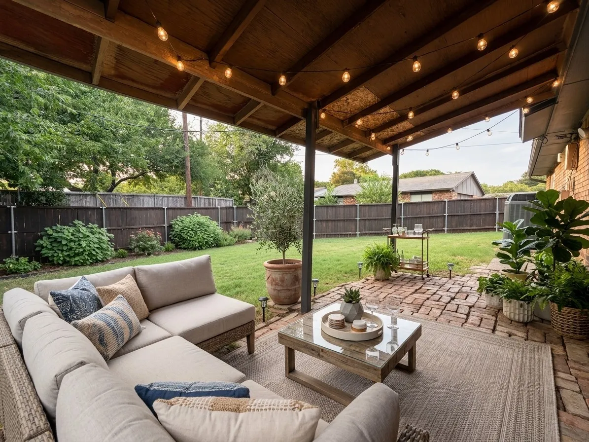 Staged patio