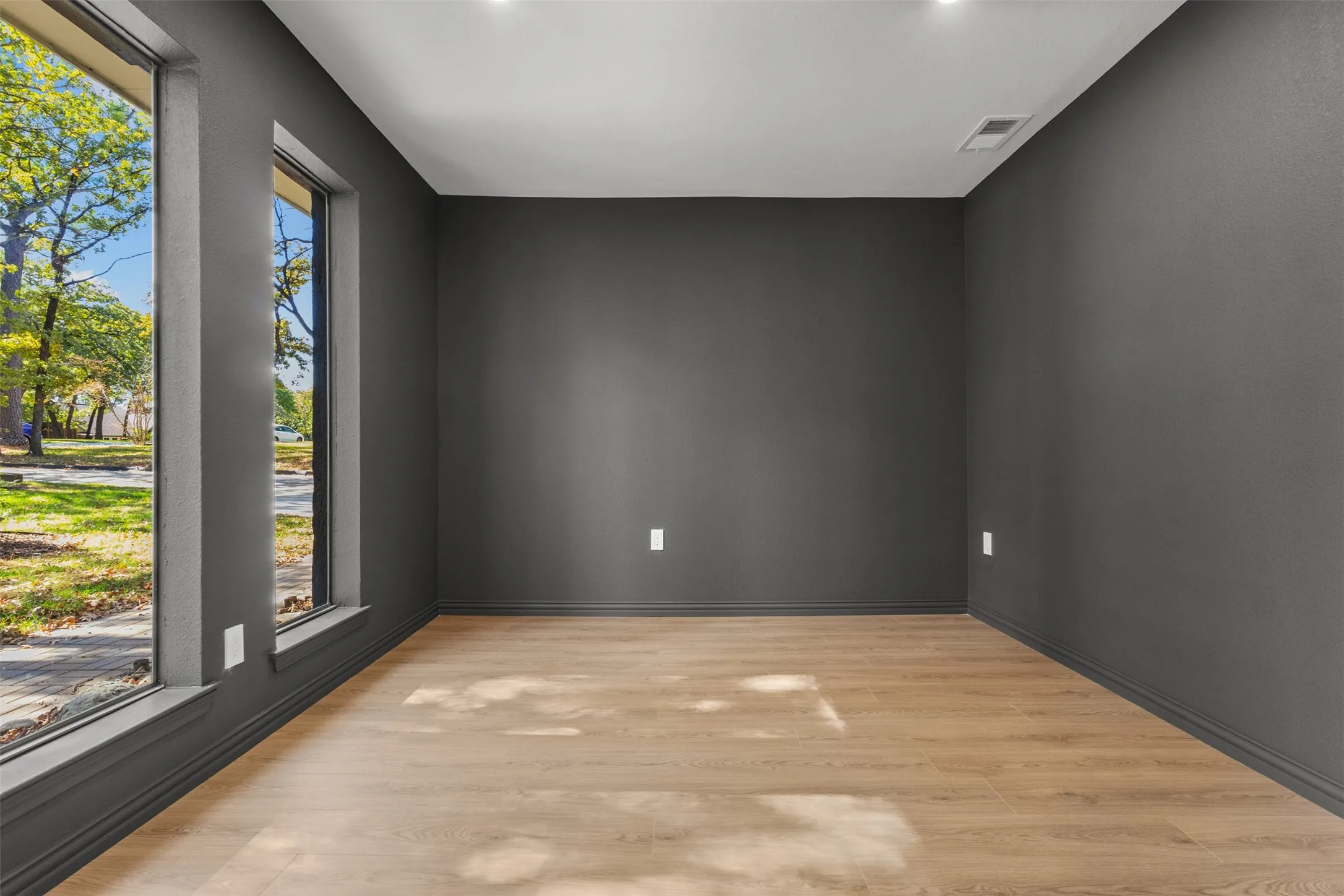 Spare room with light wood-style floors