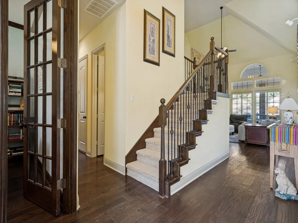 Pretty Staircase with Iron Spindles