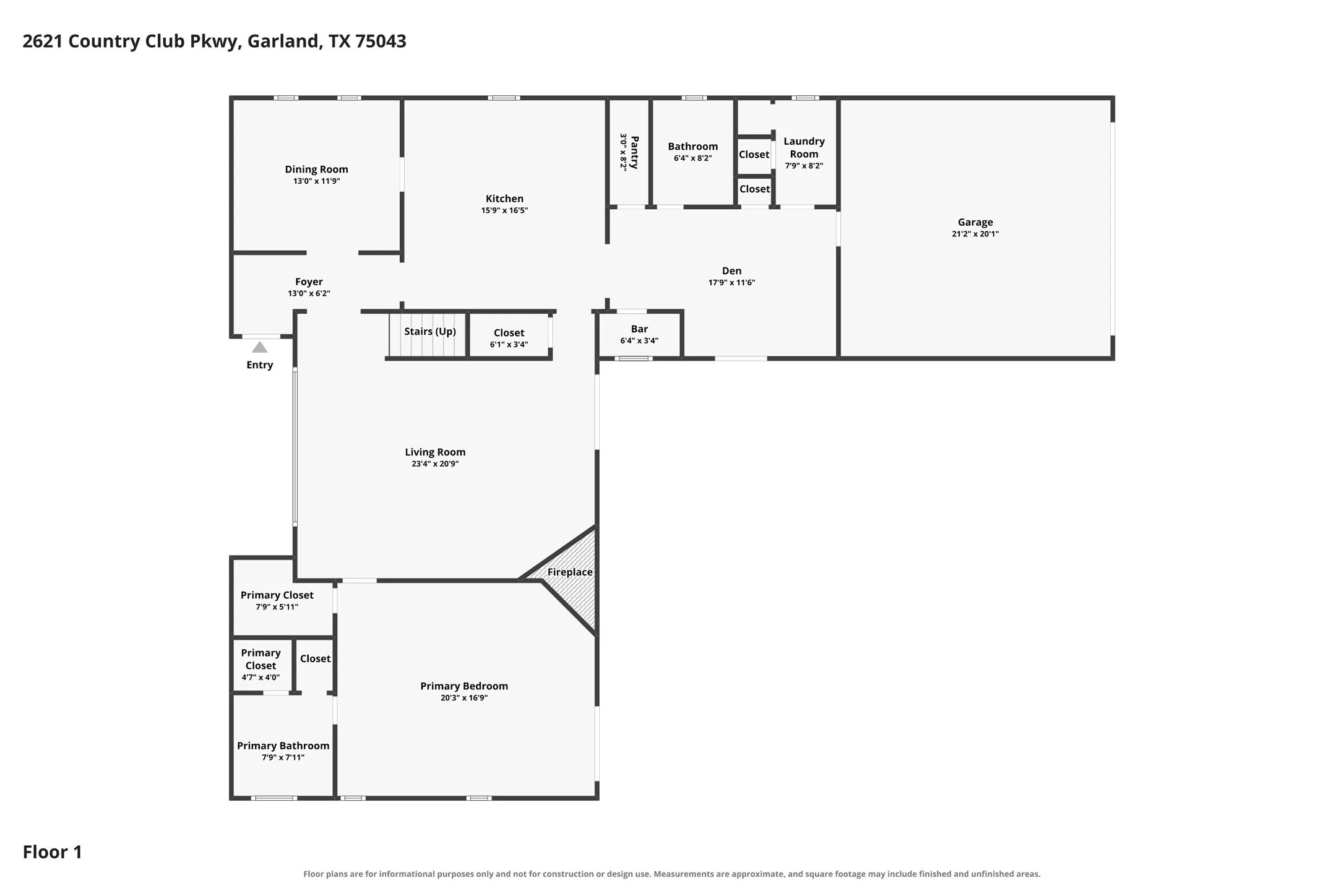 1st Level Floor Plan