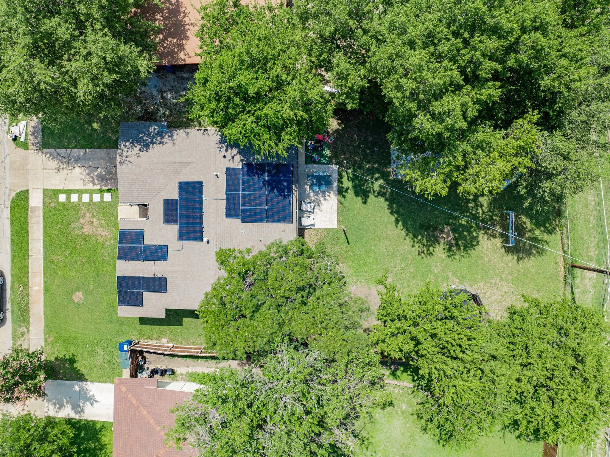 View from above of property