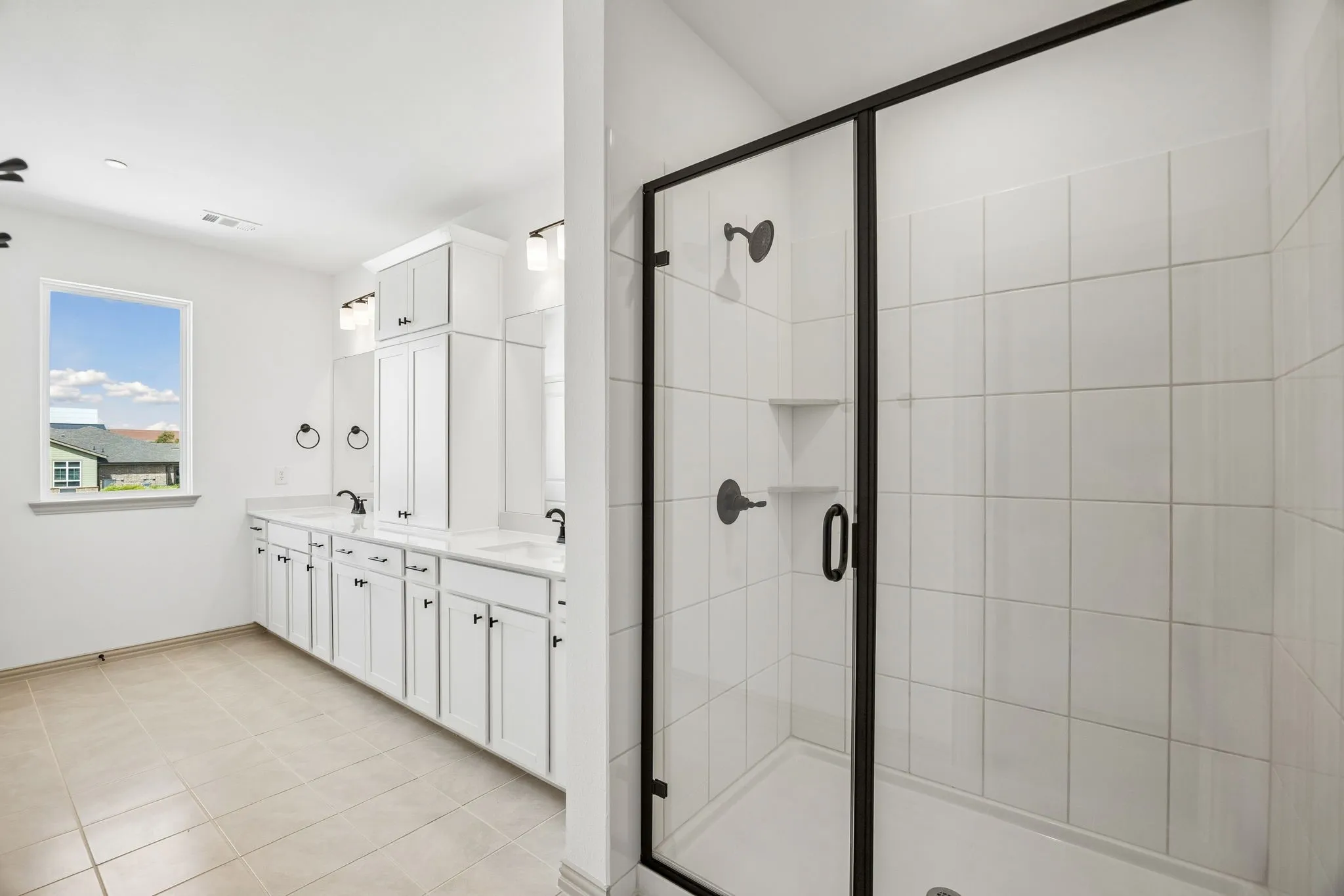 Your new owner's bath comes complete with an oversized, walk in shower.