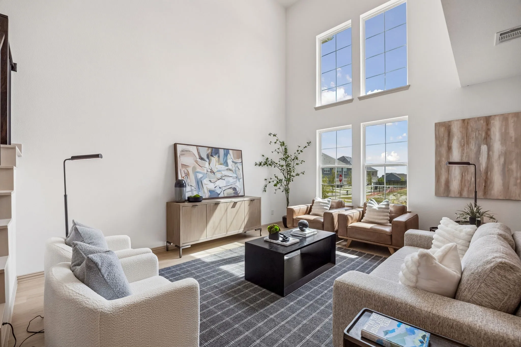 Featuring volume windows in the family room, this beautiful home is filled with natural light.