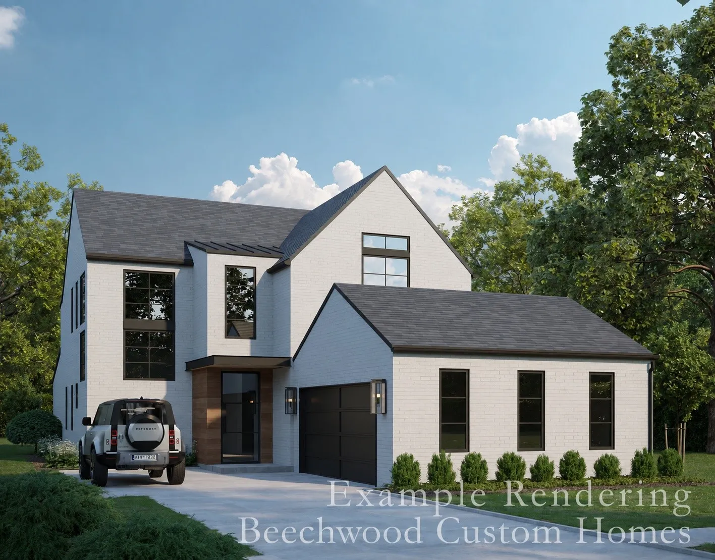 Example rendering of home that could be built on the lot.