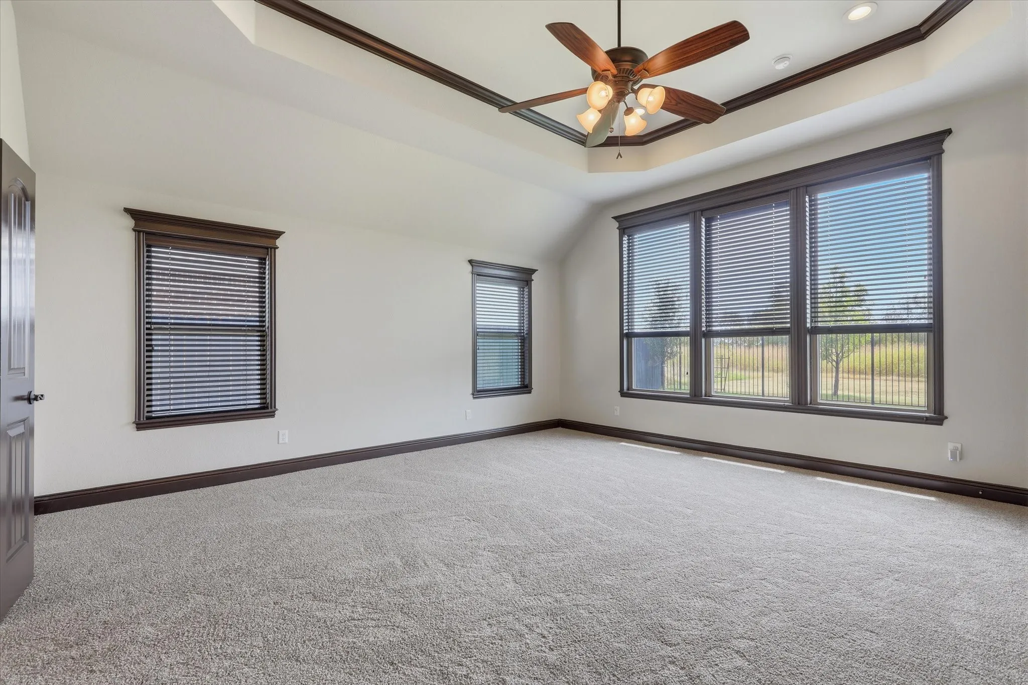 Multiple windows bring in natural light.