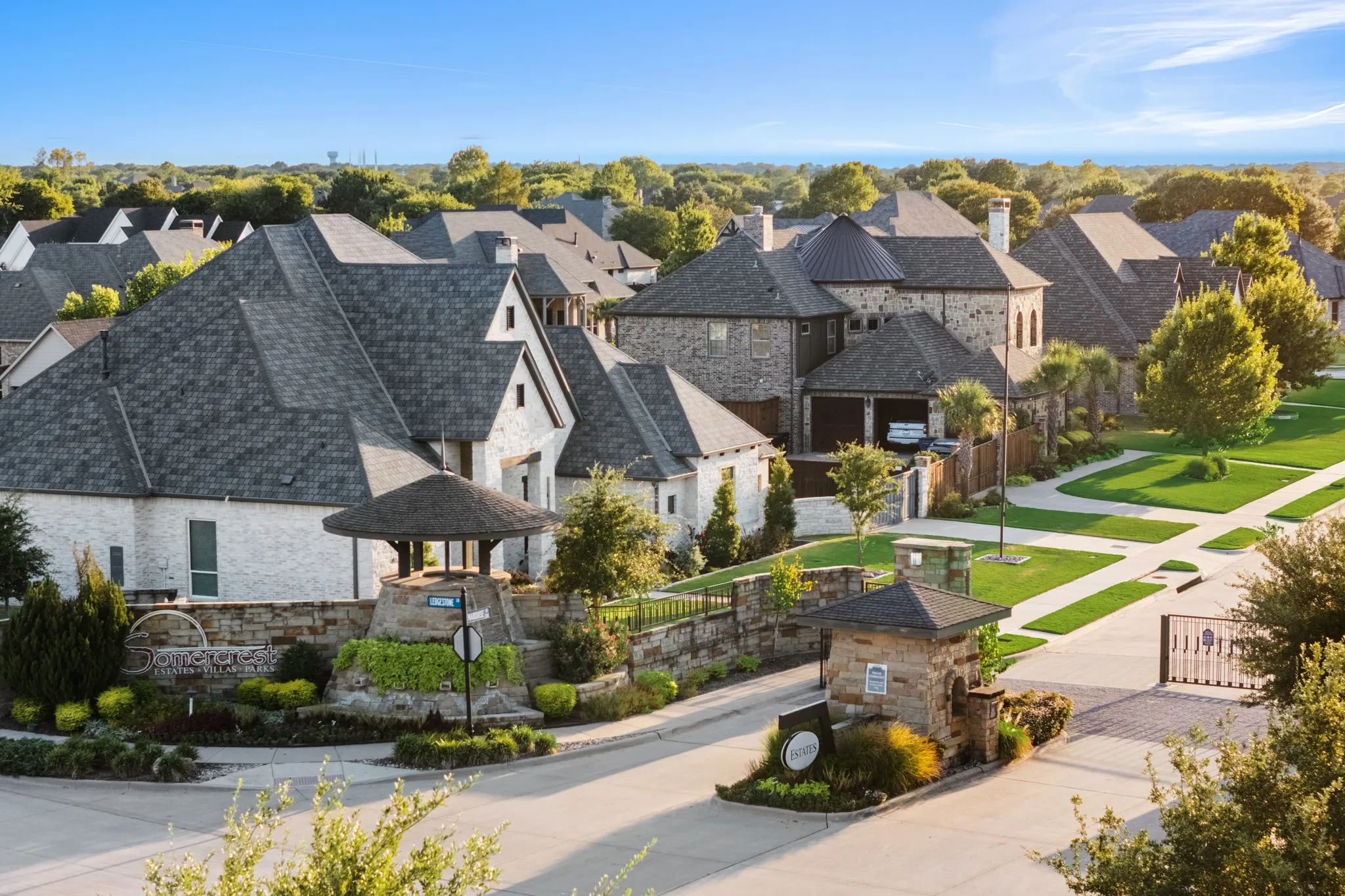 Gated entrance to Somercrest Estates offers privacy and a true sense of community.