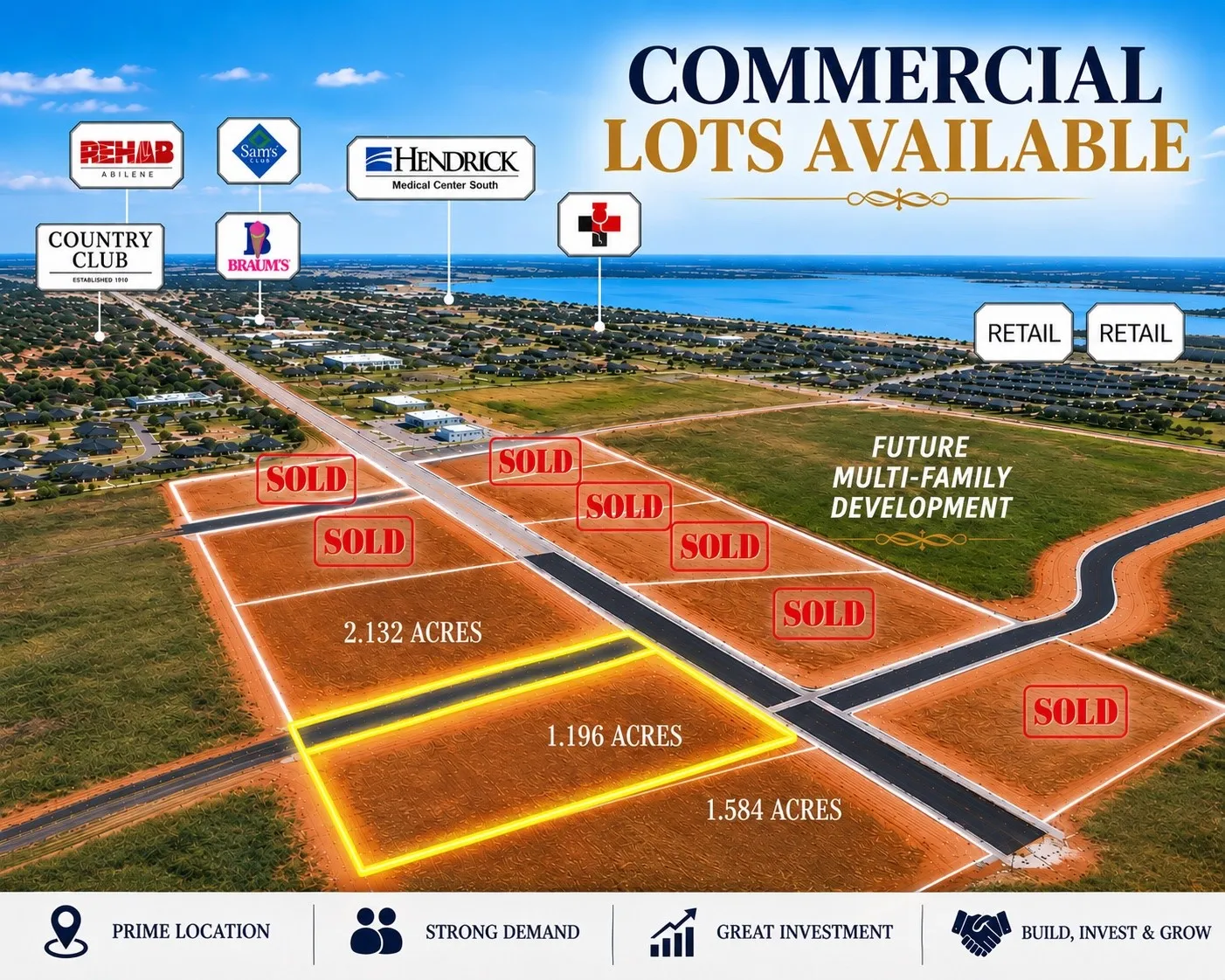 Unimproved Land For Sale in Taylor County , TBD Memorial Drive, Block I, Lot 1, Abilene, Texas 79606, 0, 0, Garage spaces, 0 Sqft, built in 0, mls#21361990, Real Estate Agent in Abilene, Homes For Sale in Taylor county, Homes For Sale in Abilene, Realtor in Abilene Texas, Real Estate Brokerage Independent Realty Texas, Luminita Cordes Realtor