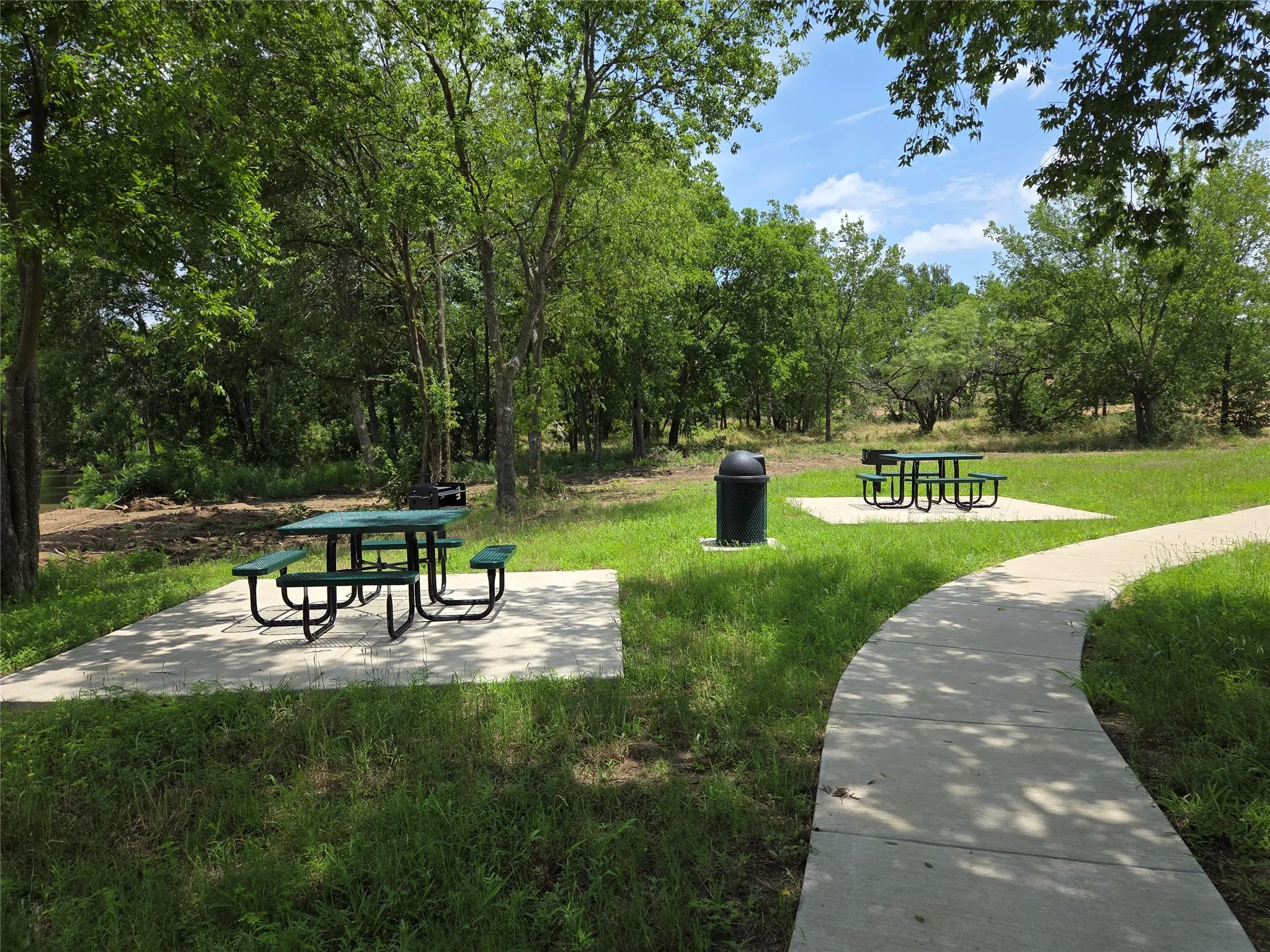 Picnic area at marina