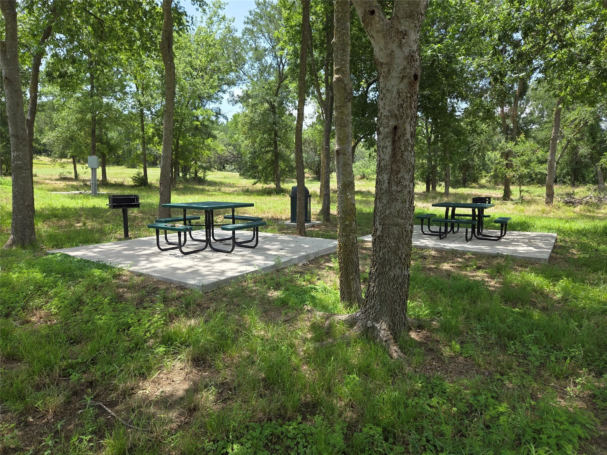 Picnic area at marina