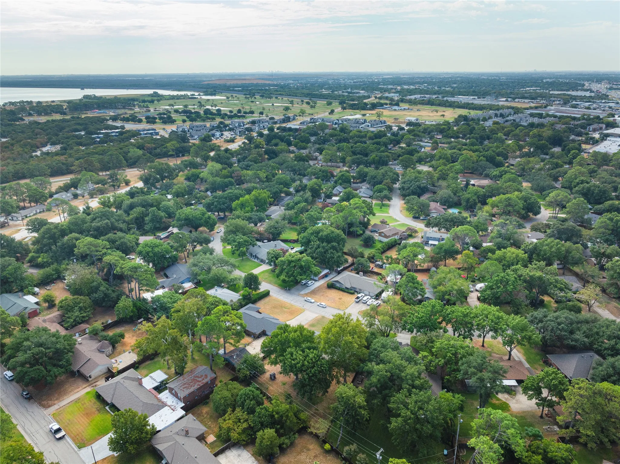 Lots of trees in the neighborhood