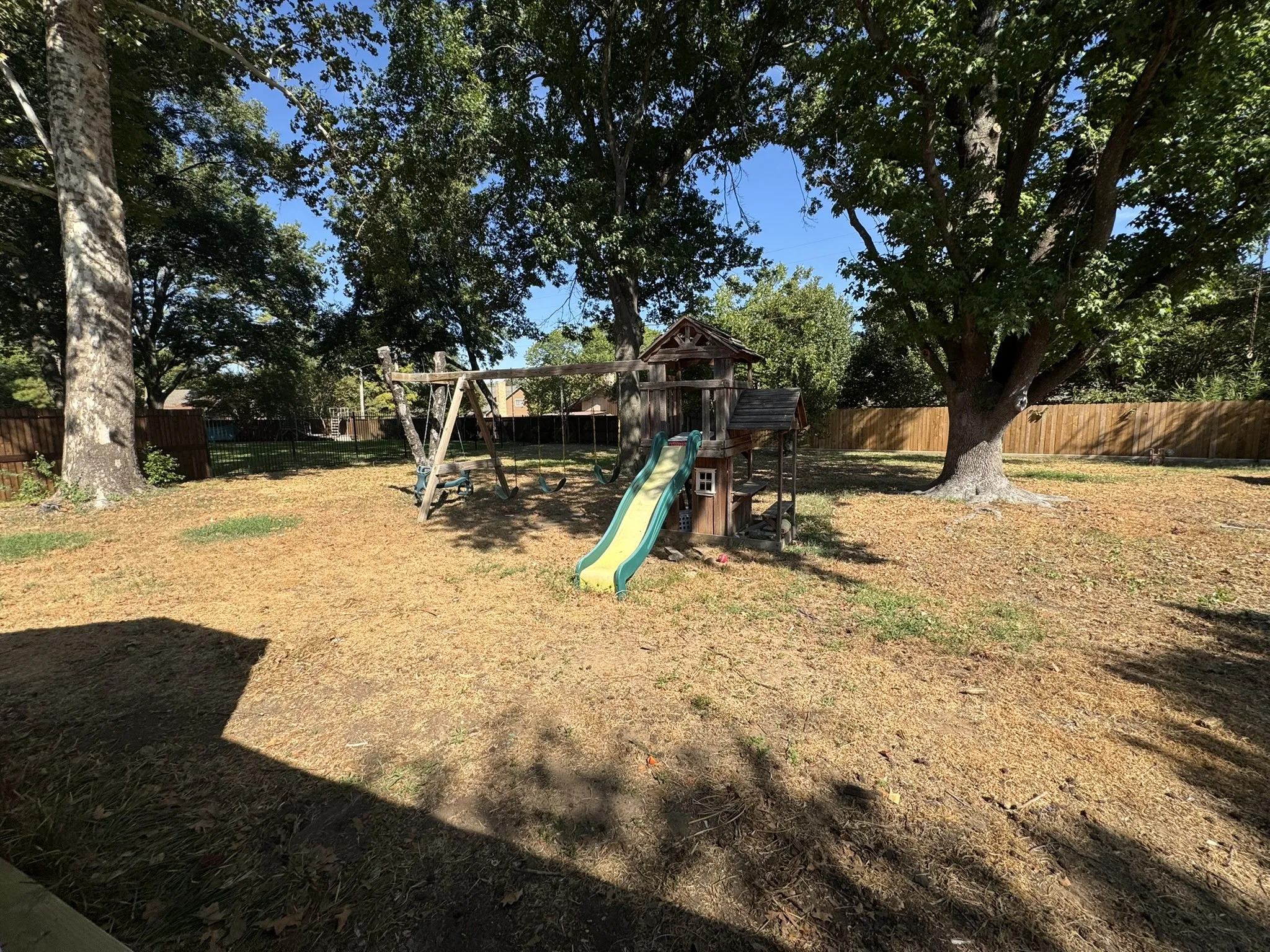 Back Yard with swing set