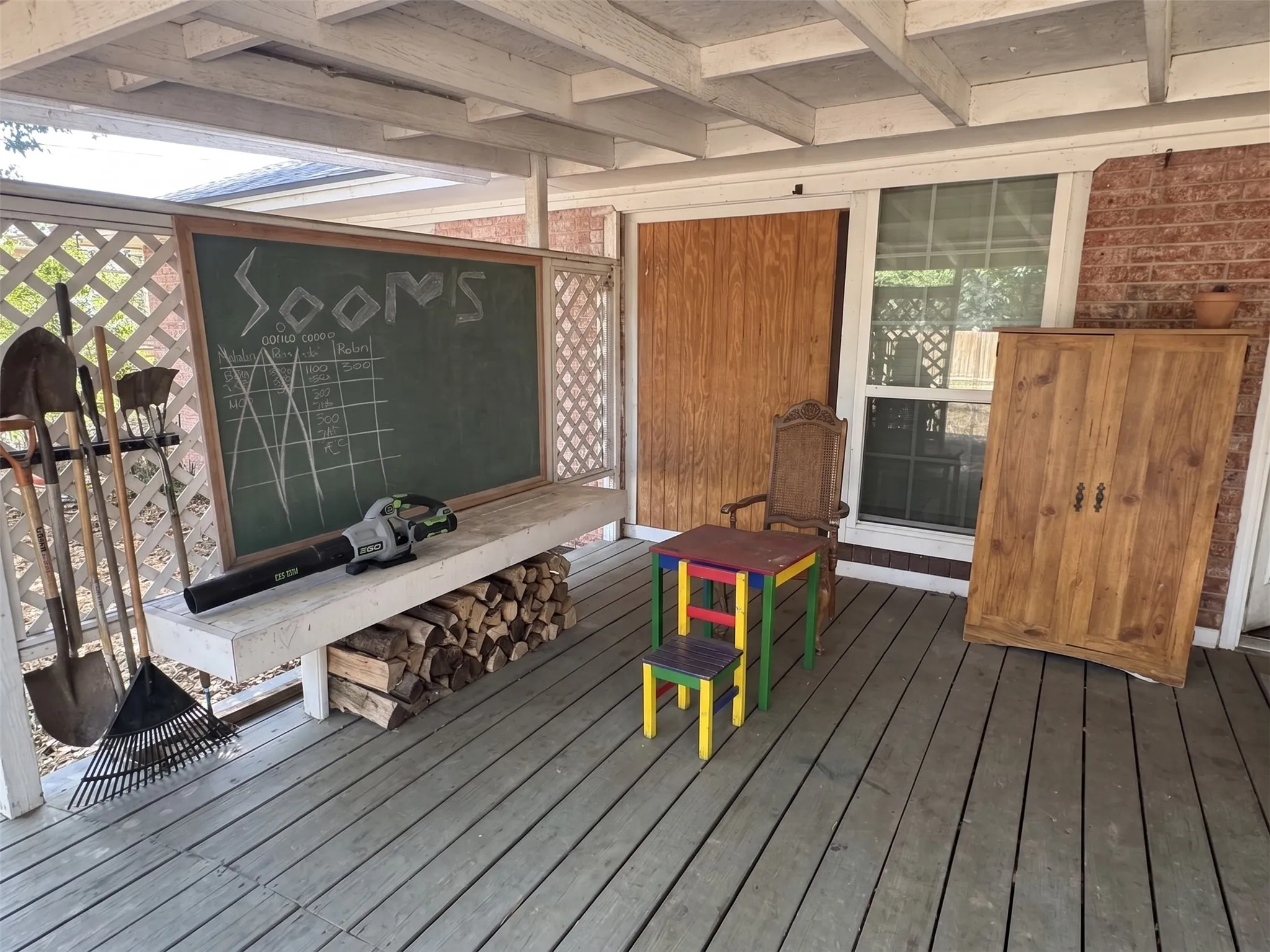 Outside back porch