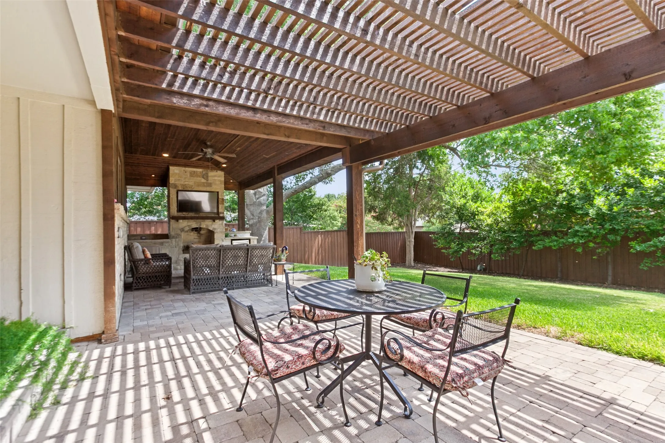 Expansive outdoor living and dining