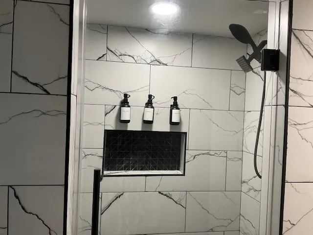 inside of shower in 2nd bath