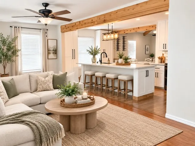 living room staged
