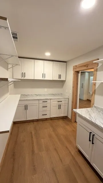 pantry with storage and coffe bar
