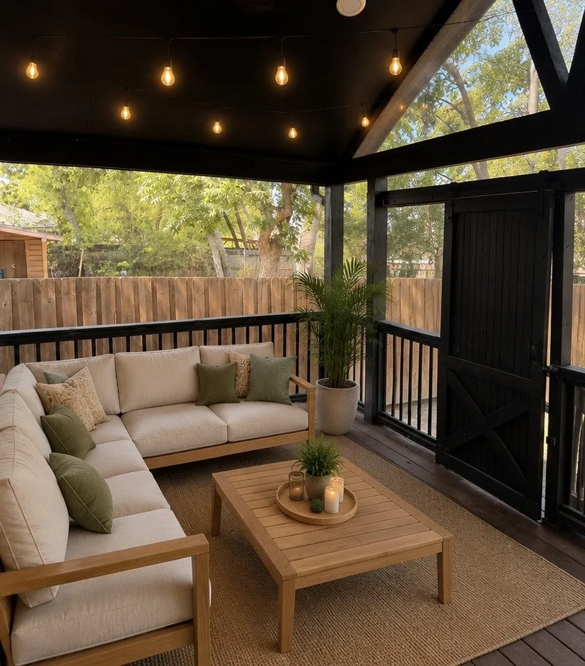 enclosed deck / patio virtually stagged