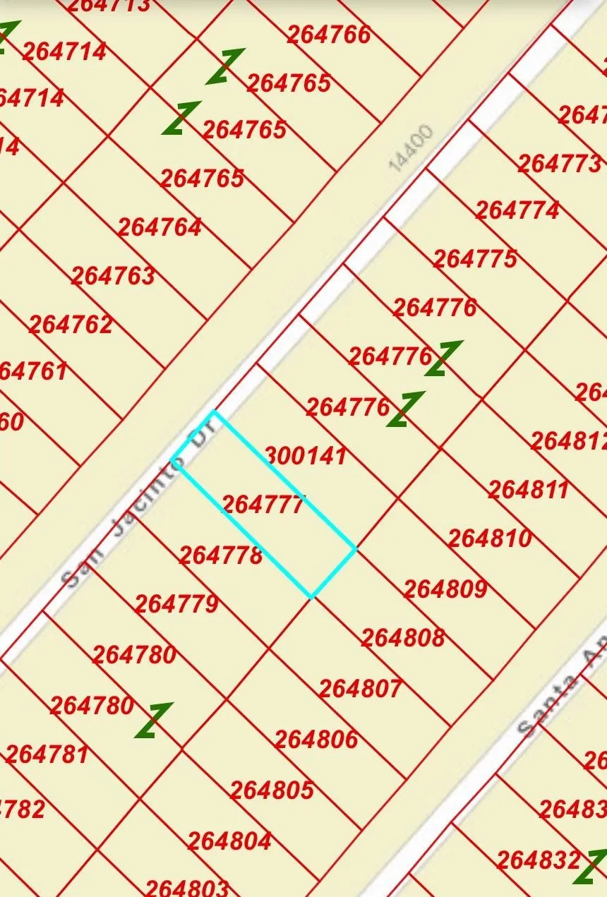 Plat Map, Parcel Identification. The highlighted property with its assigned parcel number and surrounding street names