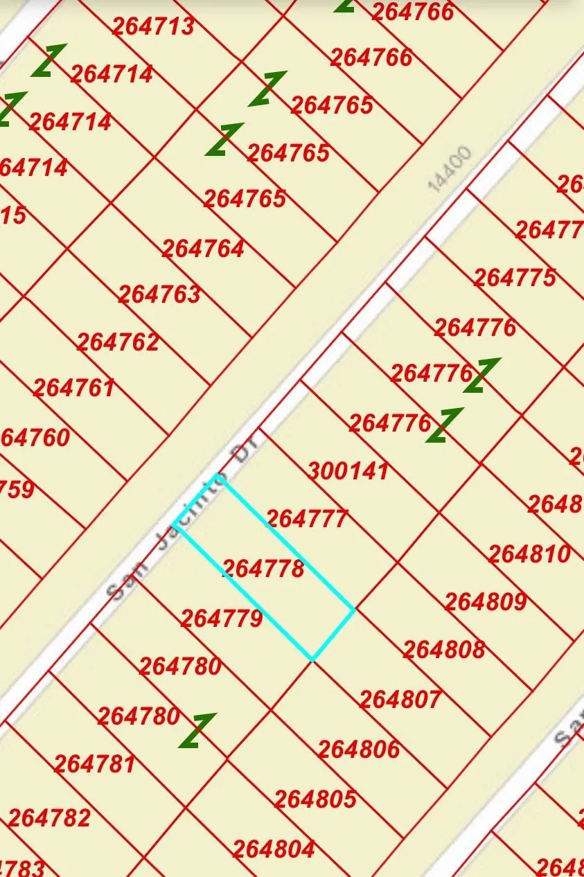 Plat Map. Illustrating lot divisions and identification numbers for the property