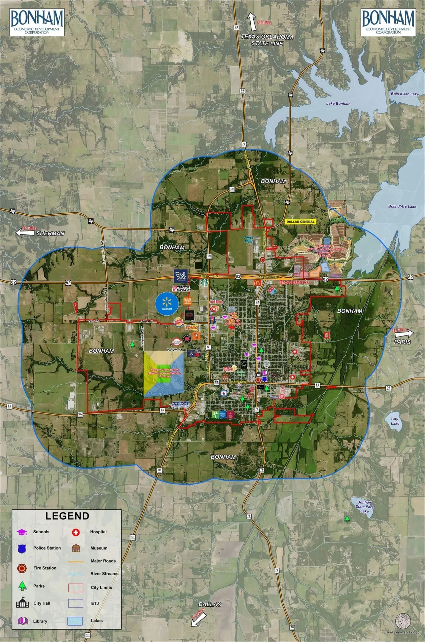 City Map. Illustrating planned communities and growth.