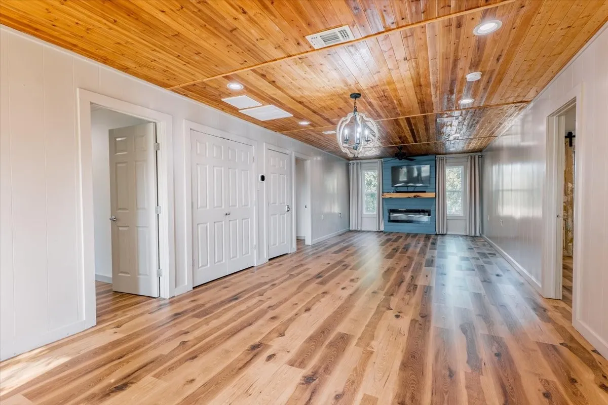 Dining area overlooking the spacious living room