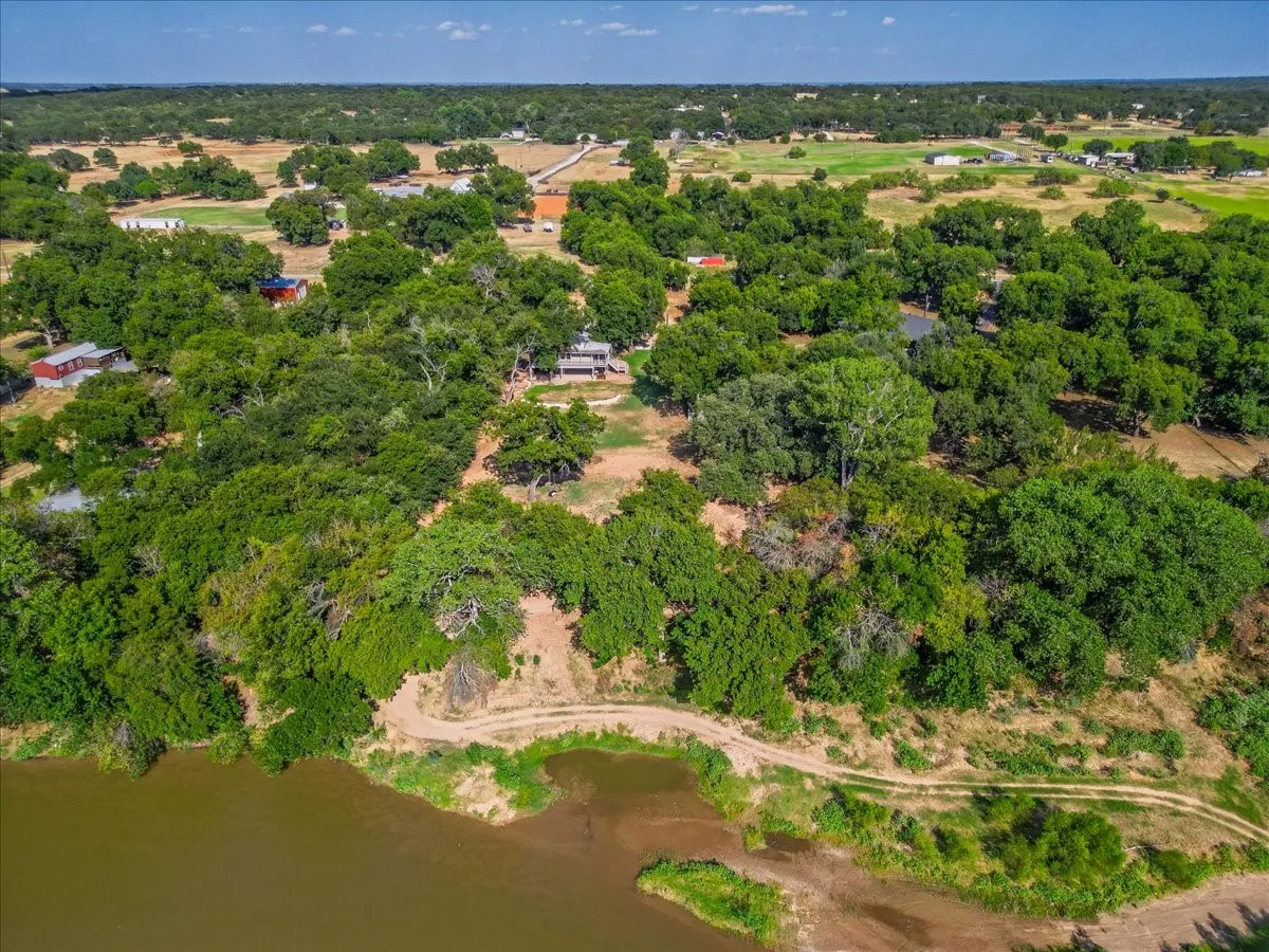 Aerial view highlighting the property boundaries
