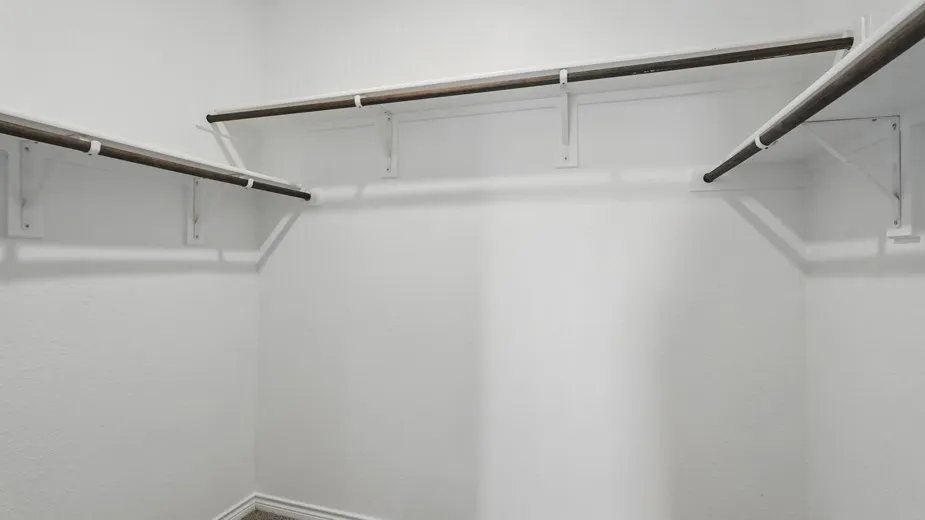 Built-in shelving and hanging rods