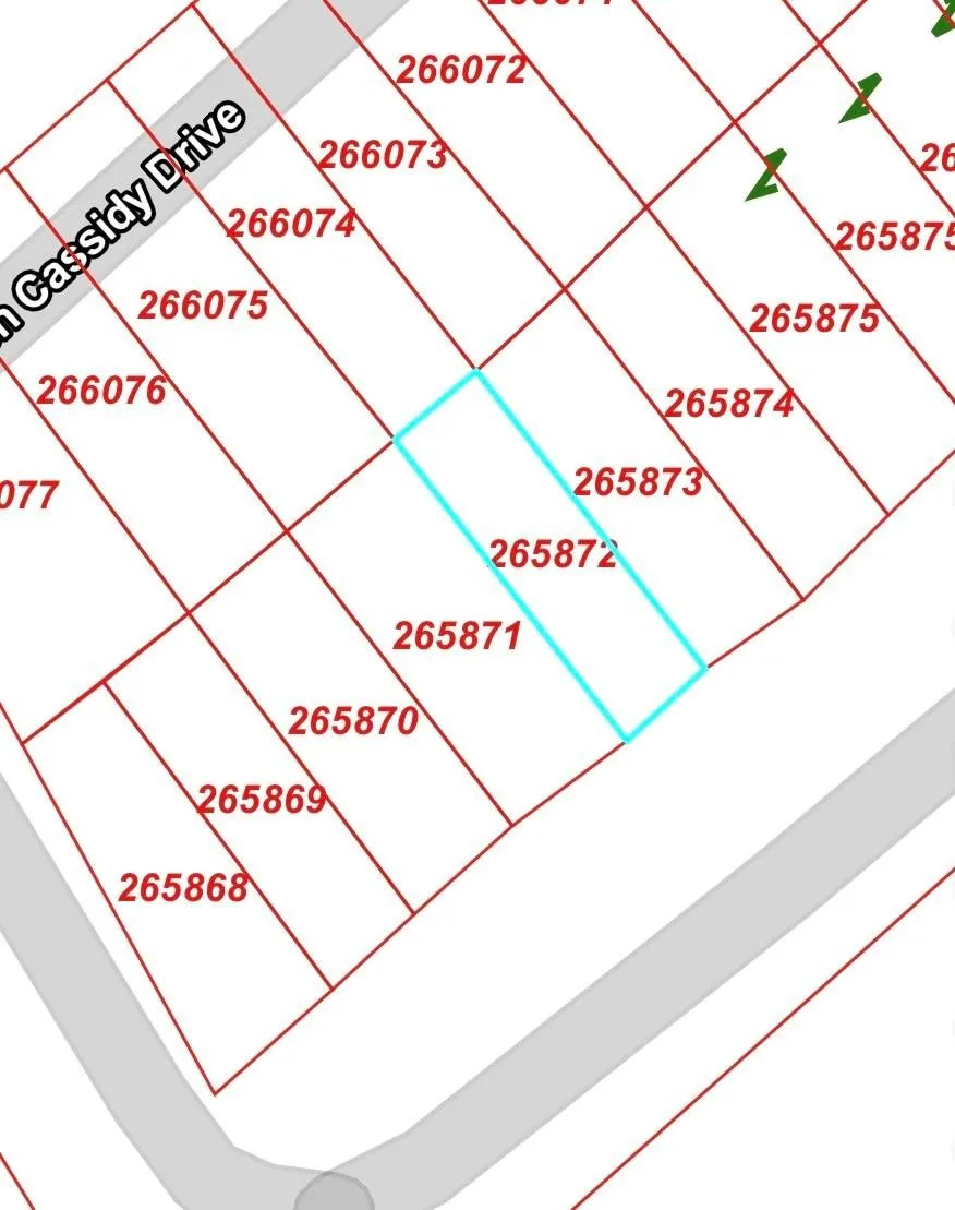Plat Map, Parcel Identification. Illustrating the property's boundaries and identifying adjacent parcels