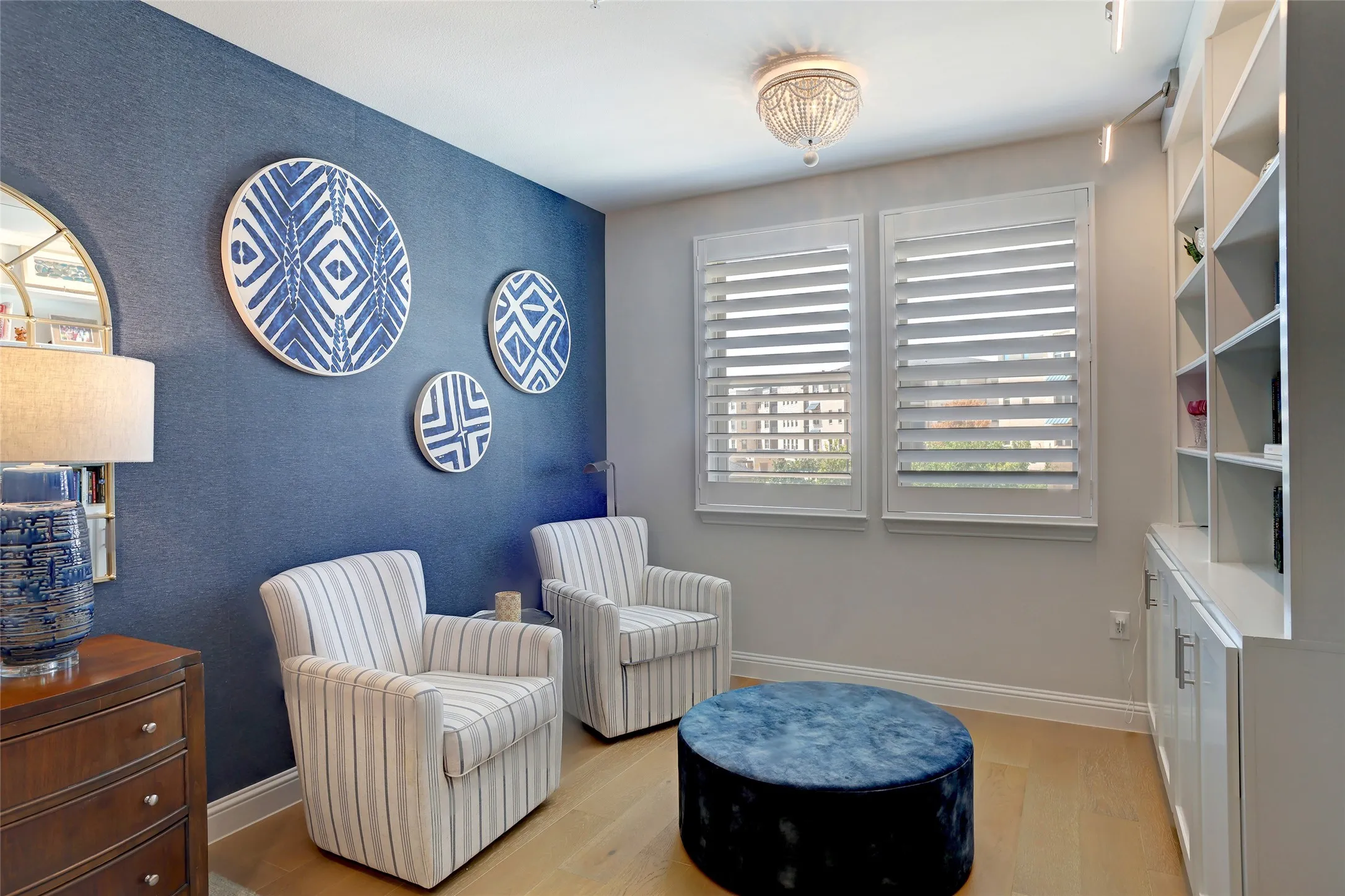 Custom built-ins for display and storage.