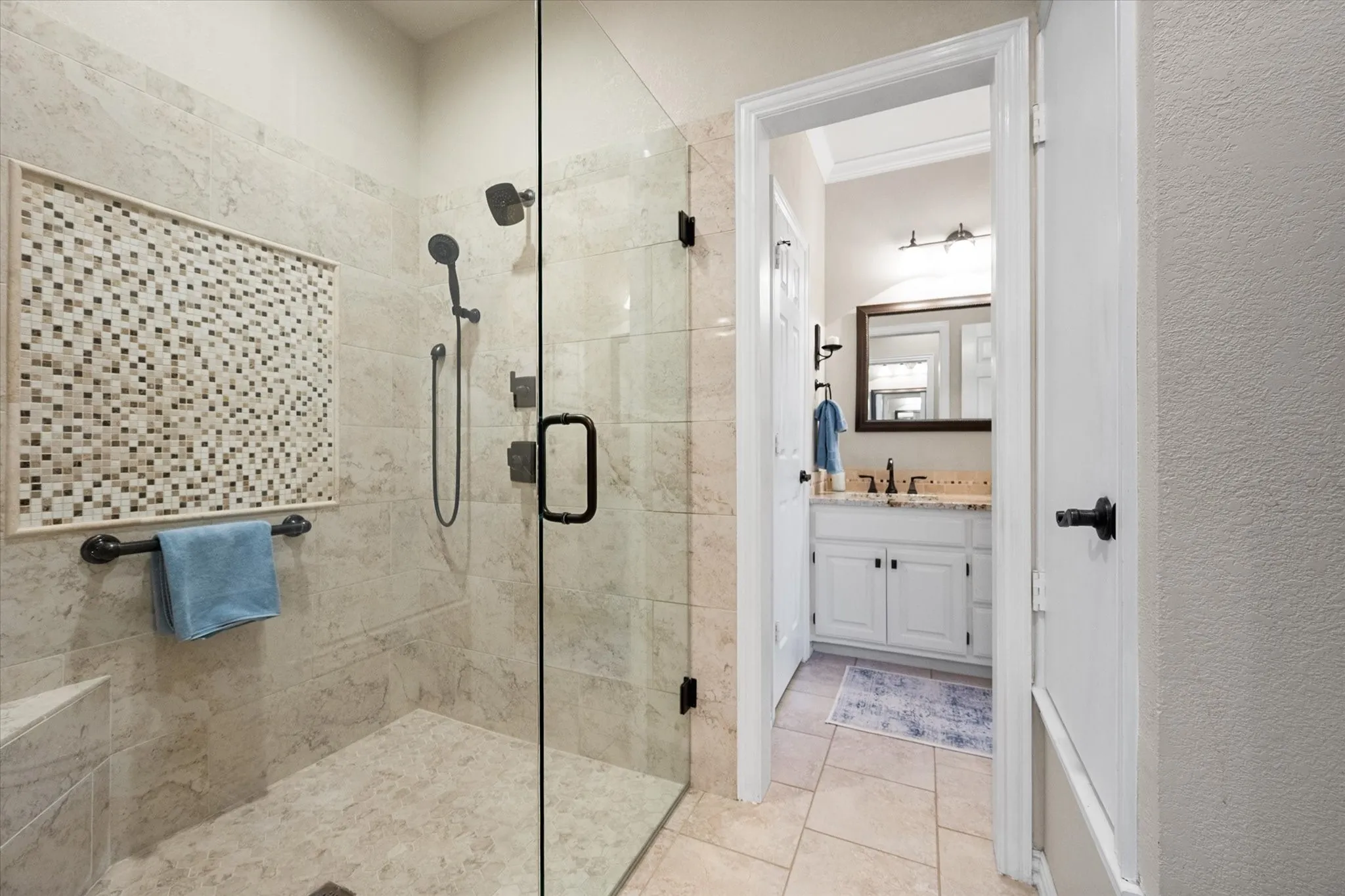 Updated walk in shower
