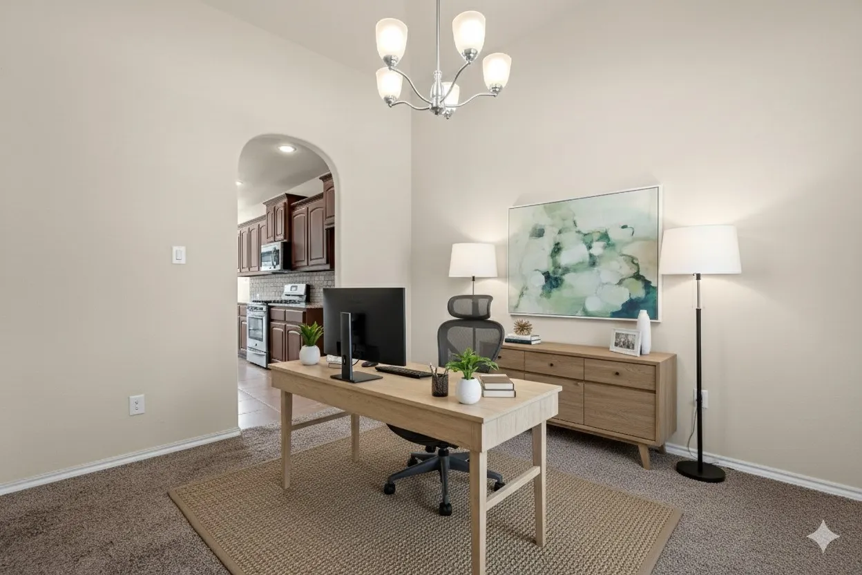 virtual staging to show potential as an office
