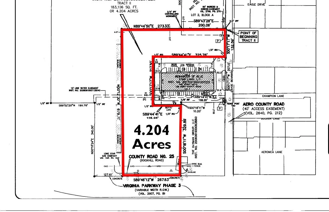 Survey Plat. Illustrating the property's boundaries, dimensions, and adjacent thoroughfares