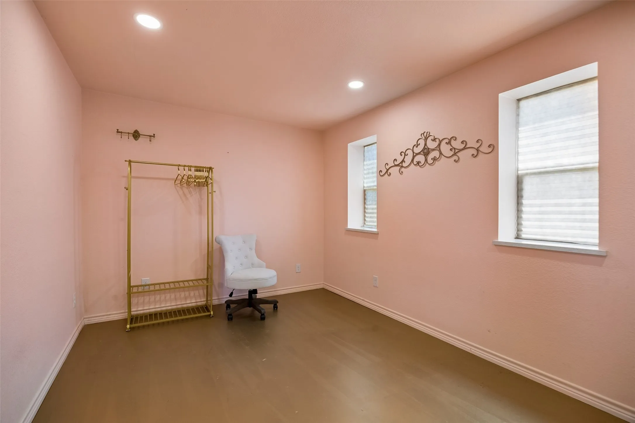 Bedroom inside MIL or Guest Suite inside metal building adjacent to shop