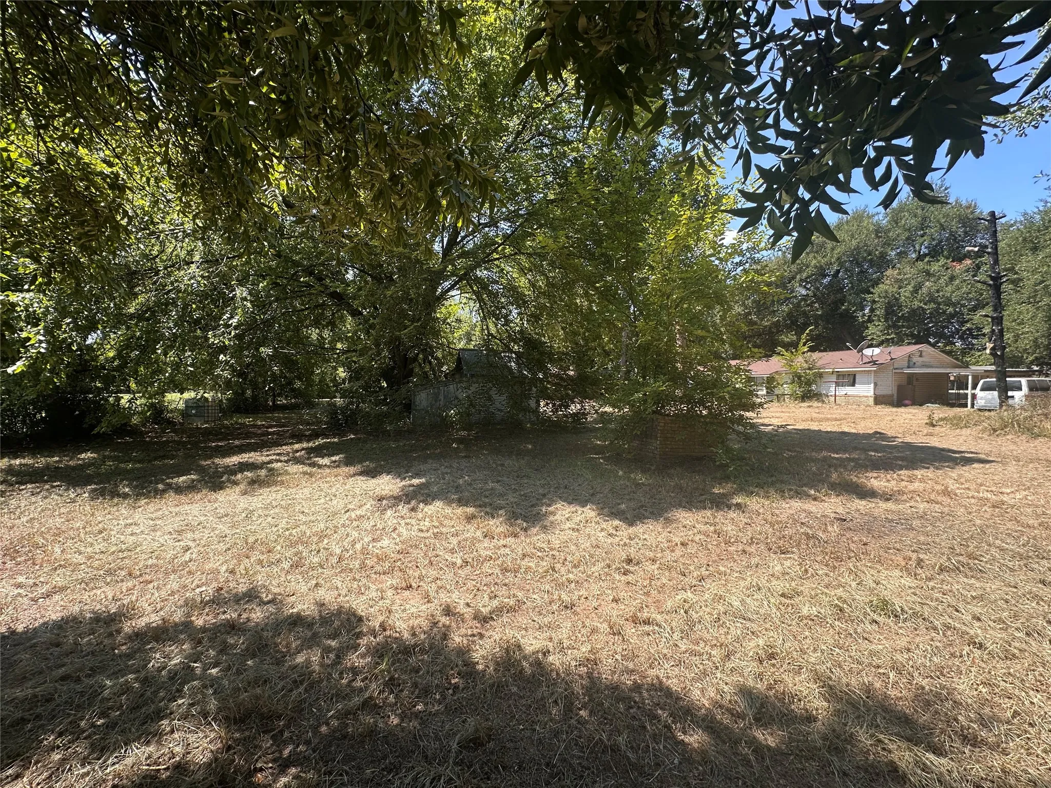 Expansive lot featuring mature trees and ample open space