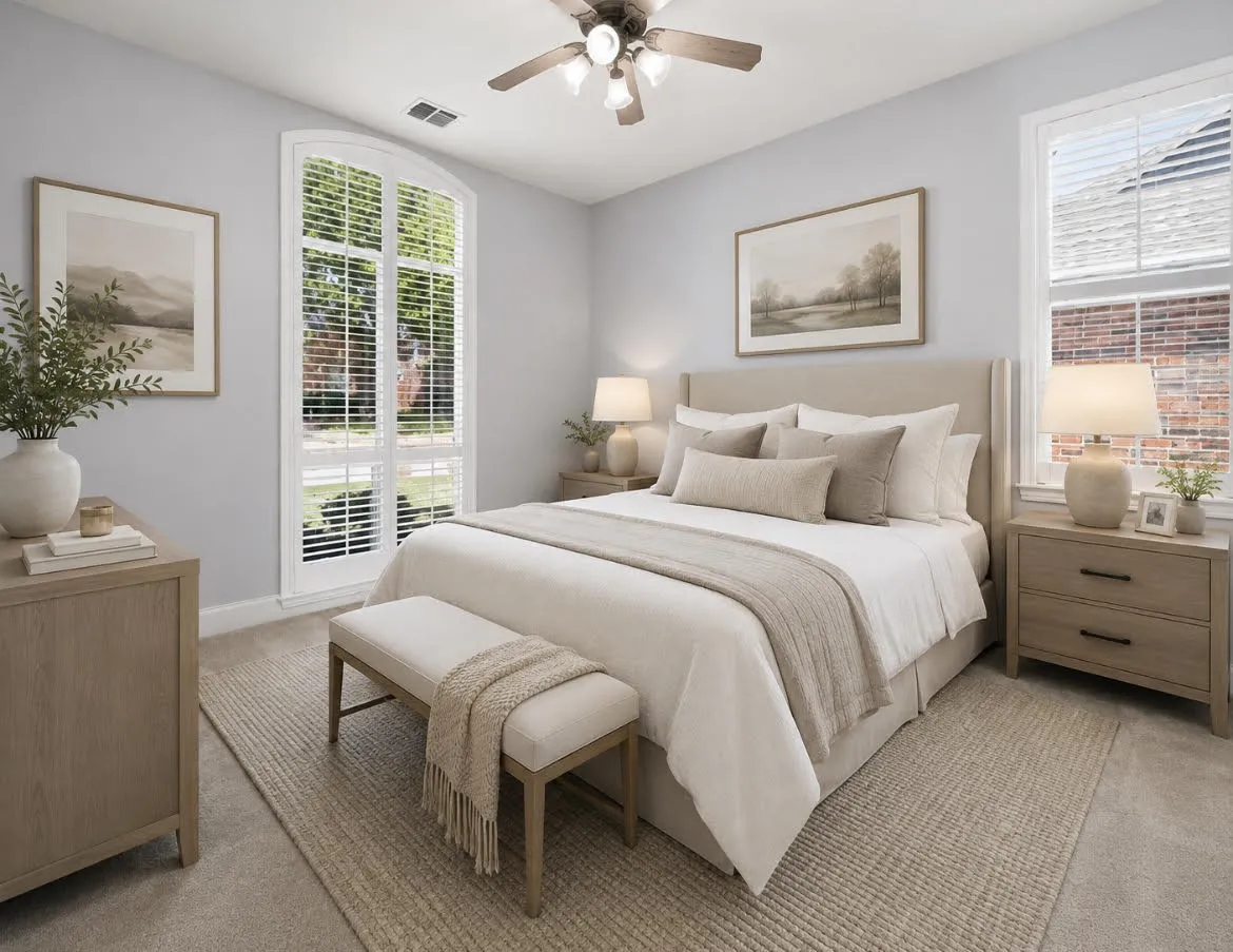 Virually Staged Downstairs bedroom