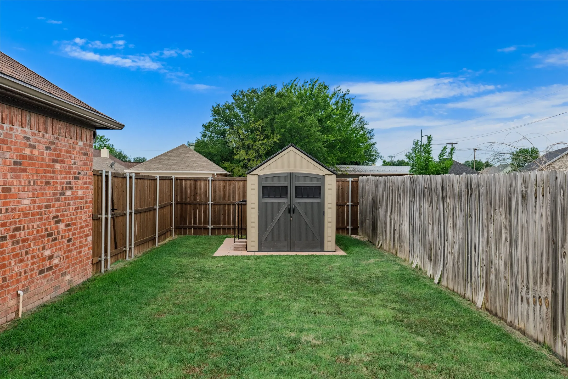 Storage Shed in one of the yards