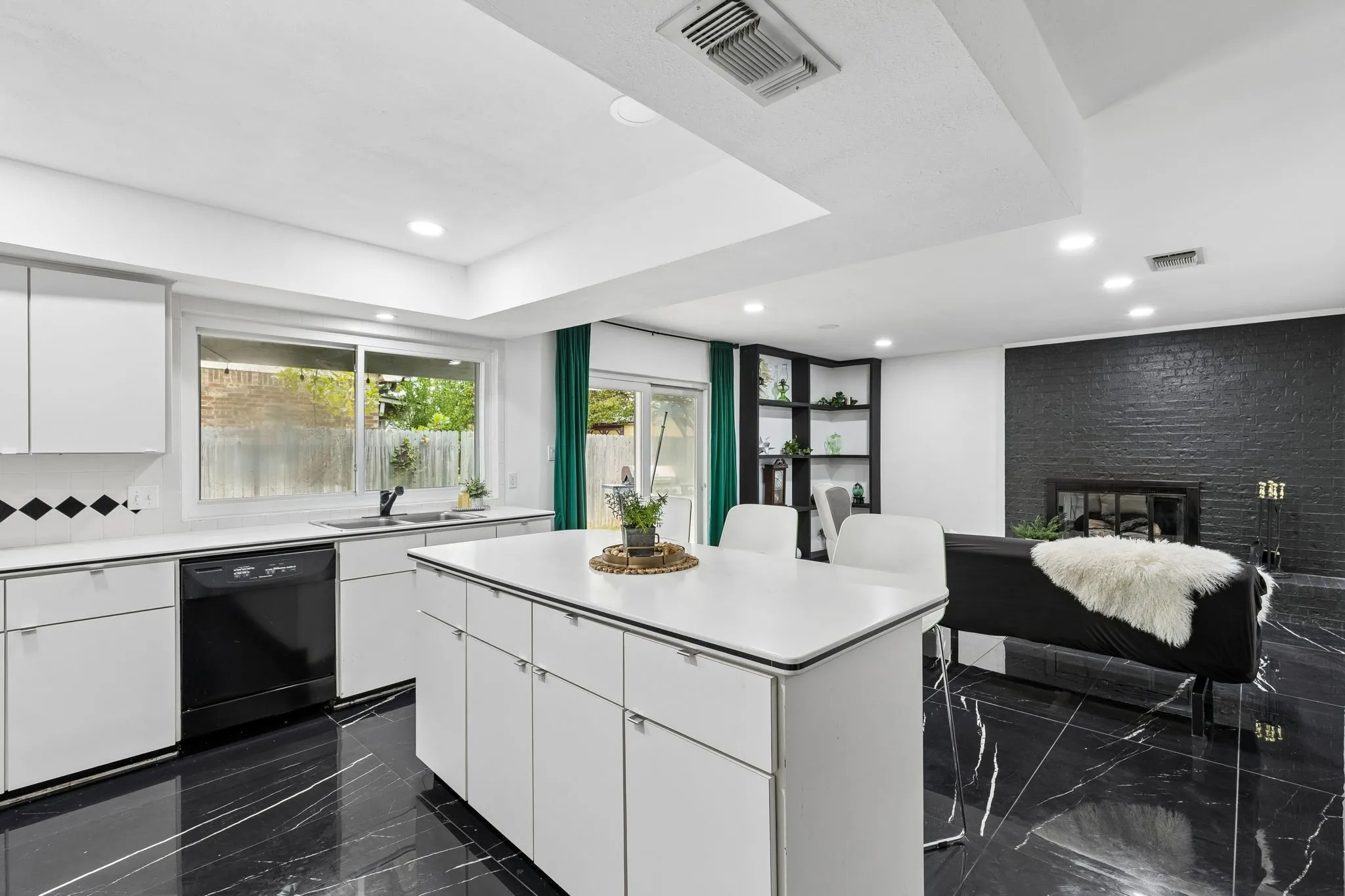 Kitchen and second living area great for hosting lots of family & friends!