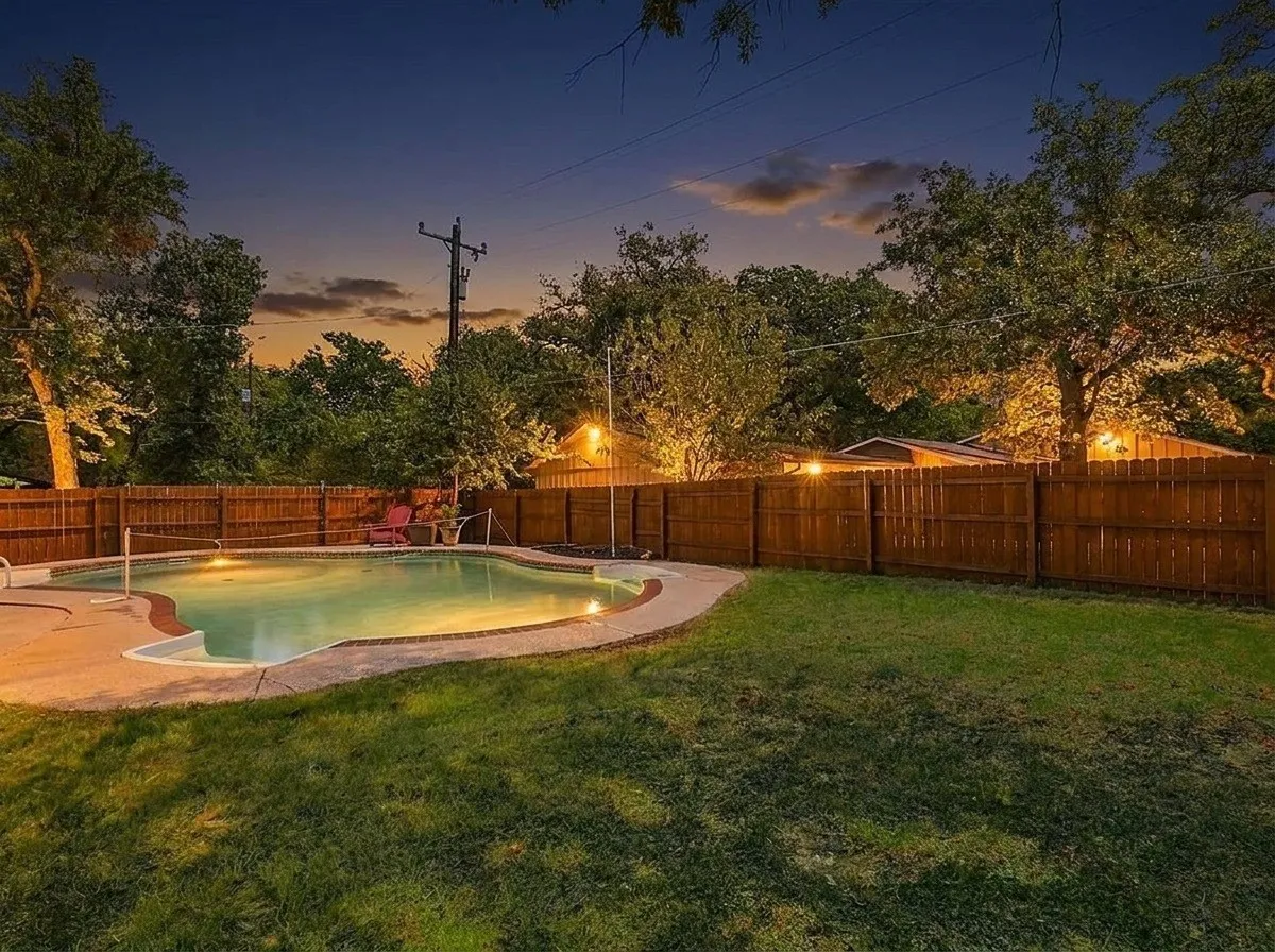Pool & lots of yard with privacy.