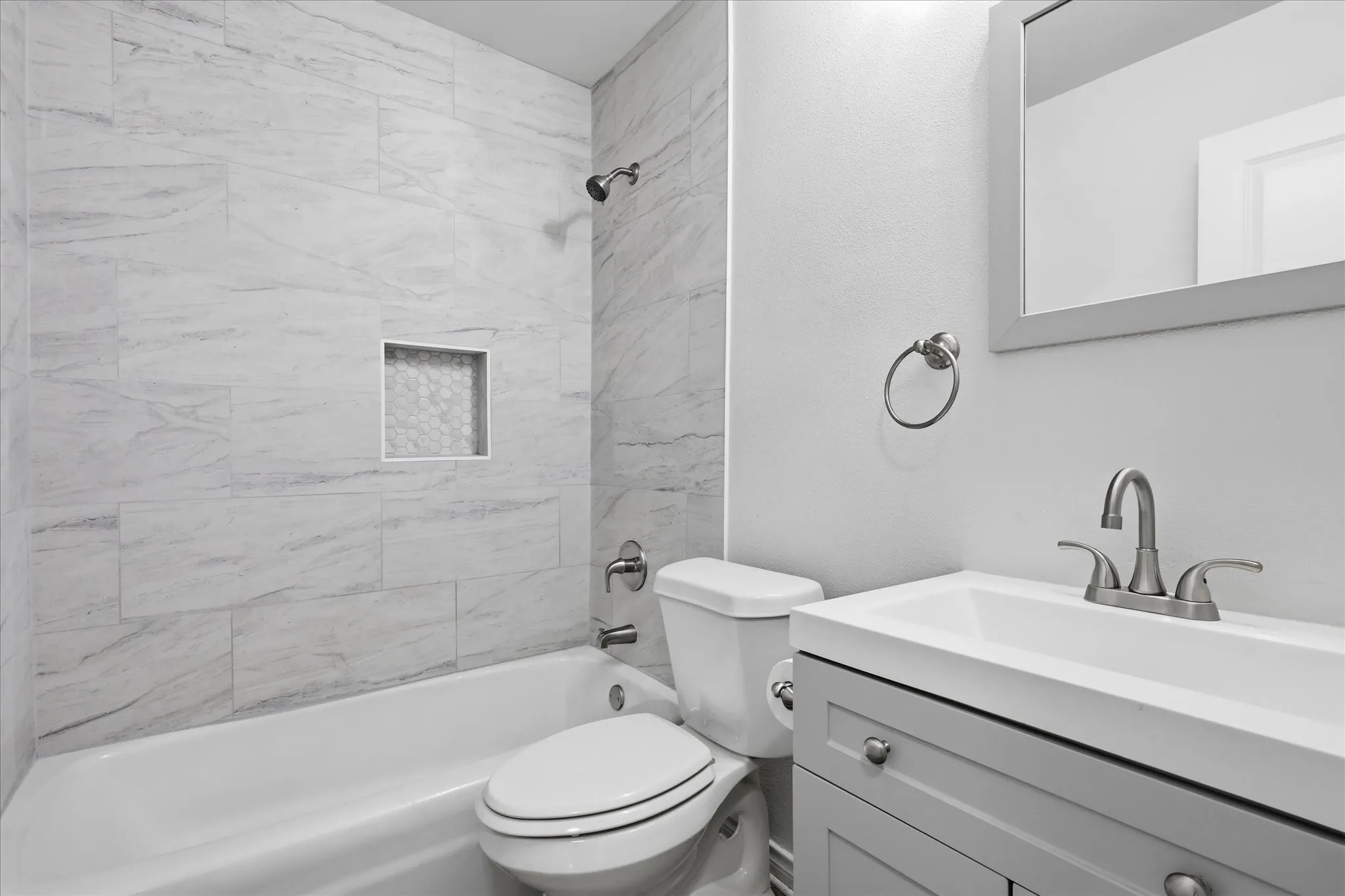 The hall bath has also been renovated.
