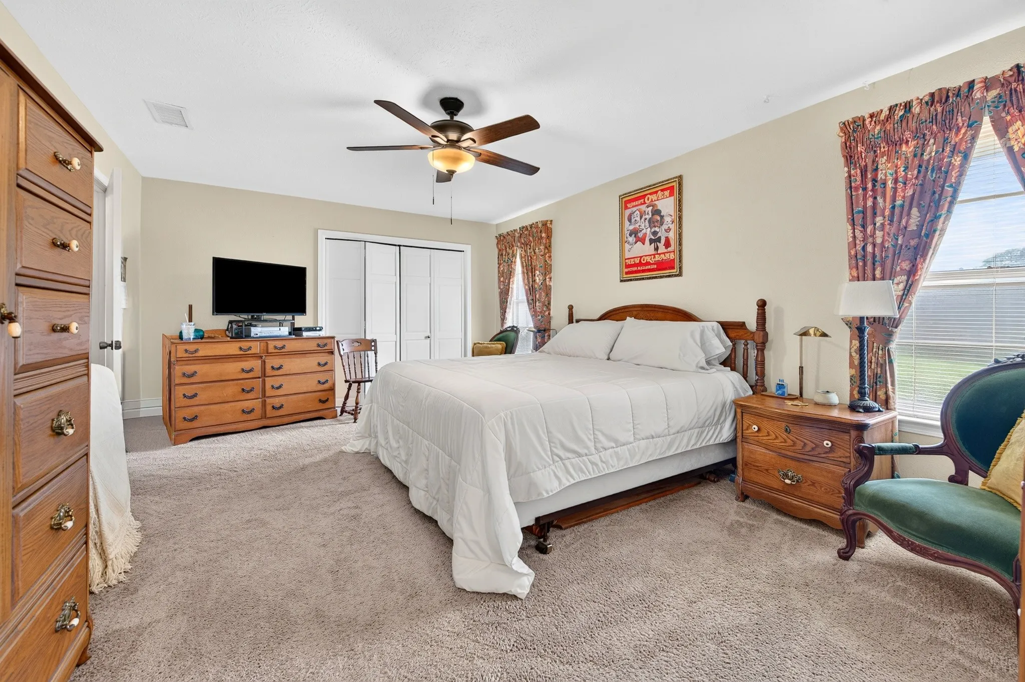 Primary Bedroom with lots of storage