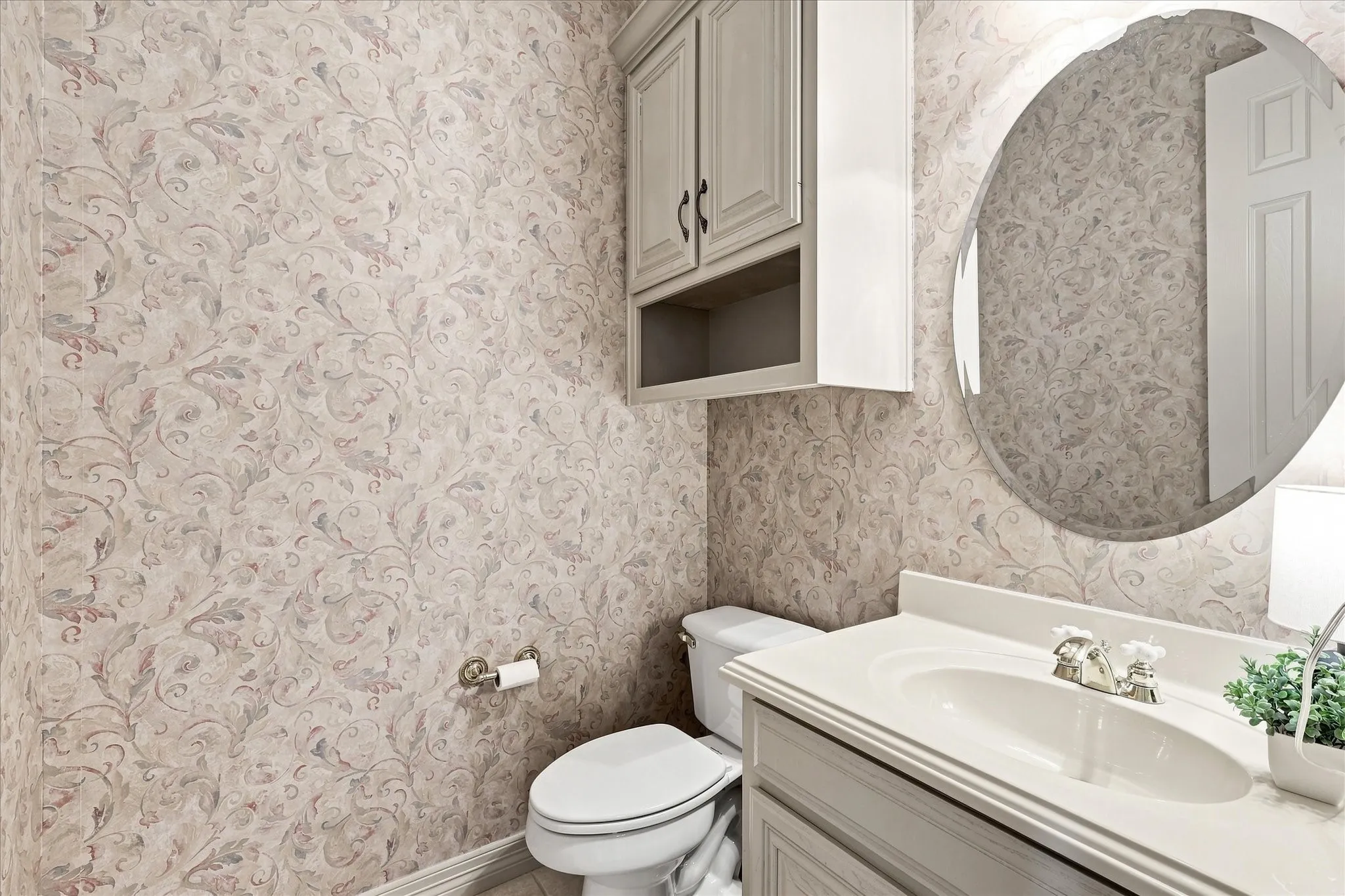 Half bath accessed from Family Room