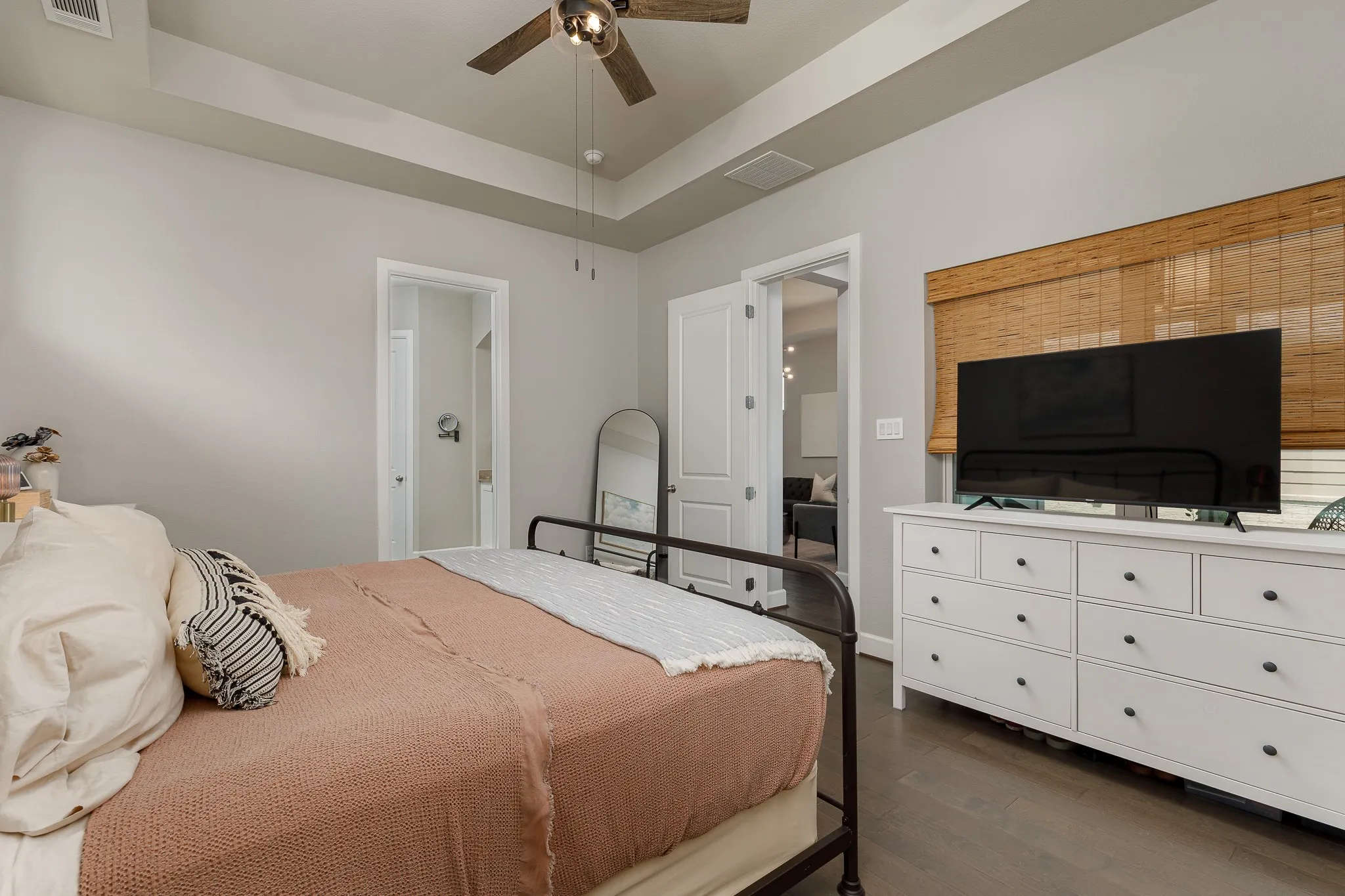 Primary bedroom is located on the first floor