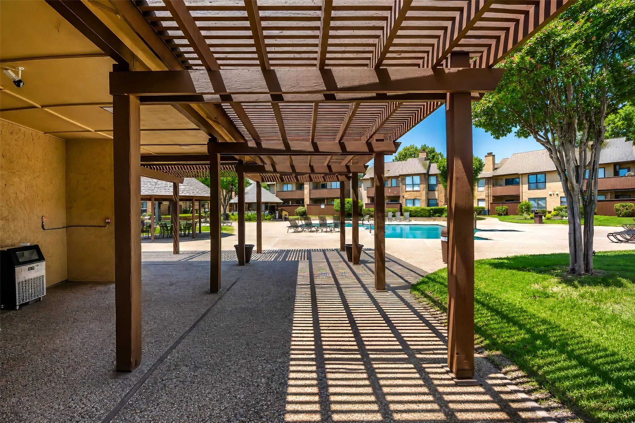 Plenty of space to relax out of the sunshine. Grab a book and a lounge chair.