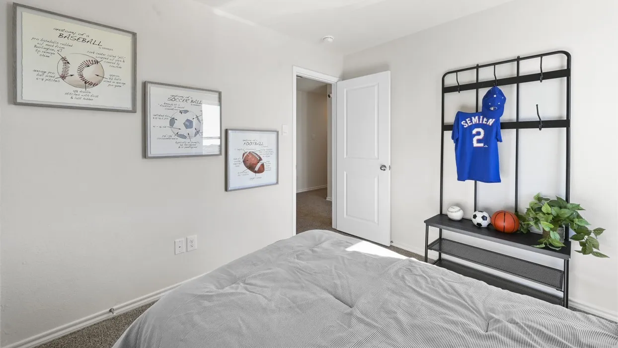 Wall-to-wall carpeting and white interior doors
