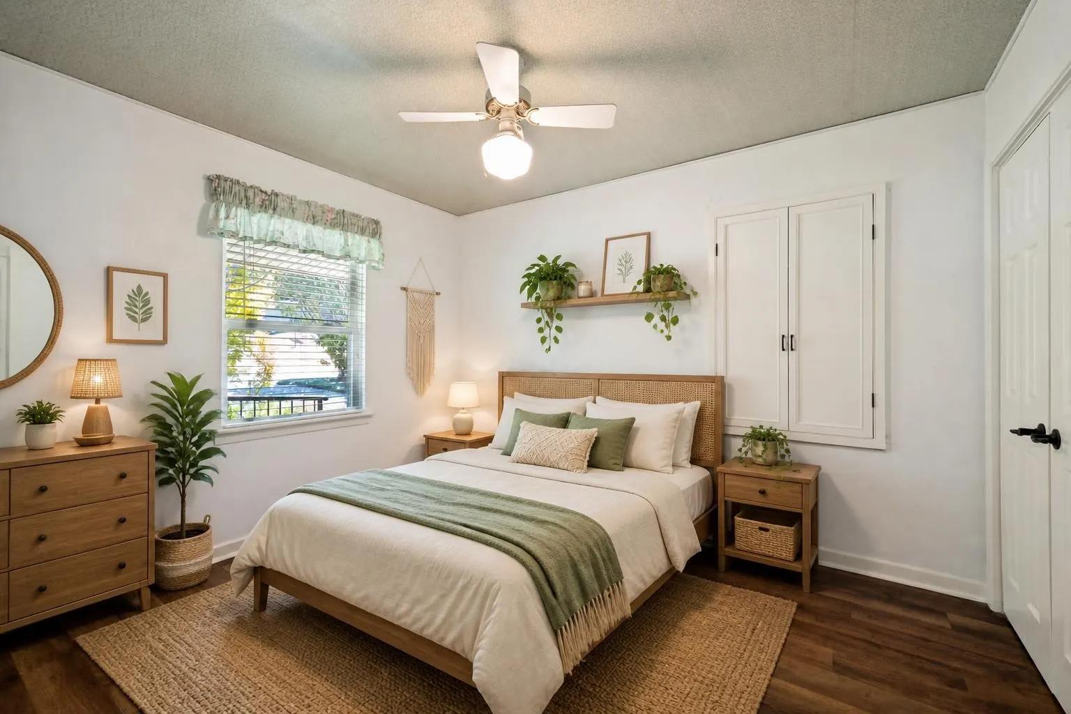 Virtually staged bedroom #2