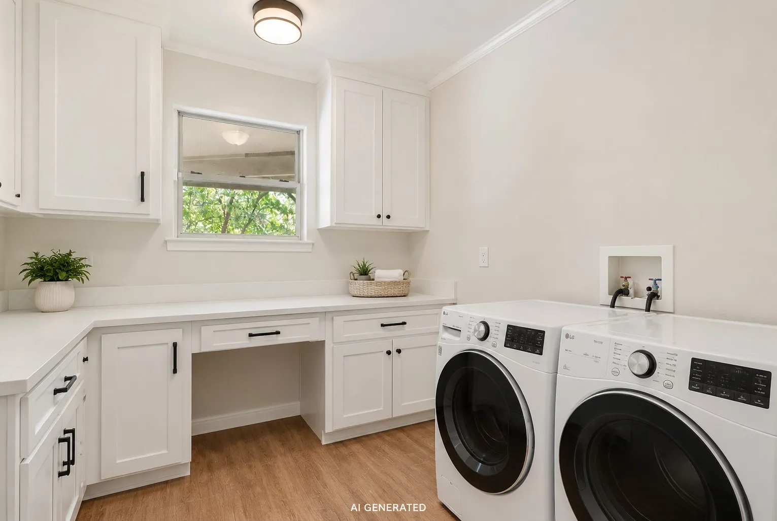 AI generated to show laundry room potential